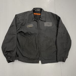 Vintage 70s Red Kap Grey Canvas Workwear Mechanics Jacket